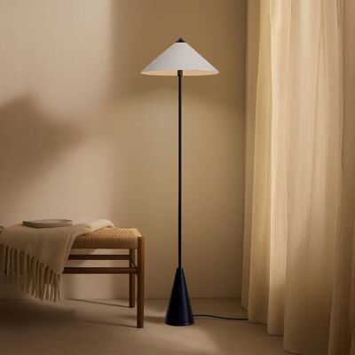 Lindby Norvik álló világítás, magasság 150 cm, fekete/szürke, fém, Fekete, Nappali / Étkező, fém, Modern Lindby Norvik álló világítás, magasság 150 cm, fekete/szürke, fém, Fekete, Nappali / Étkező, fém, Modern