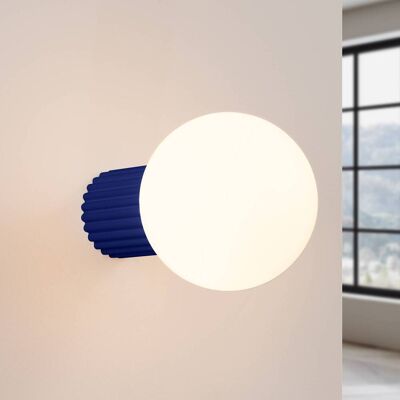 SOLLUX LIGHTING ORBI fali világítás, ultramarinkék, üveg/fém, Ø 12 cm, IP44, G9, dimmelhető, Kék, Fürdőszoba, Alumínium SOLLUX LIGHTING ORBI fali világítás, ultramarinkék, üveg/fém, Ø 12 cm, IP44, G9, dimmelhető, Kék, Fürdőszoba, Alumínium