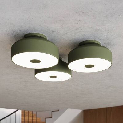 SOLLUX LIGHTING CLARO mennyezeti világítás, olajzöld, Ø 30 cm, fém, 4 x E27, dimmelhető, Zöld, Nappali / Étkező, fém SOLLUX LIGHTING CLARO mennyezeti világítás, olajzöld, Ø 30 cm, fém, 4 x E27, dimmelhető, Zöld, Nappali / Étkező, fém