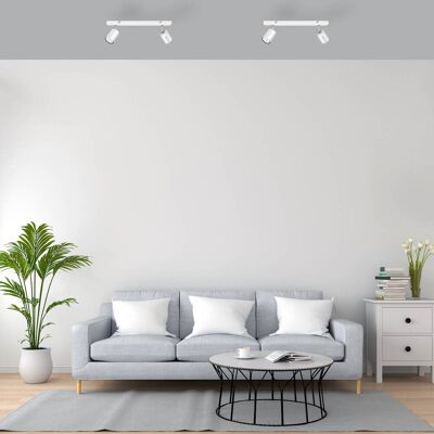 HELAM Tune II mennyezeti lámpa, fehér/króm, fém, 2-lámpás, E27, Fehér / opál, Nappali / Étkező, fém, Modern HELAM Tune II mennyezeti lámpa, fehér/króm, fém, 2-lámpás, E27, Fehér / opál, Nappali / Étkező, fém, Modern