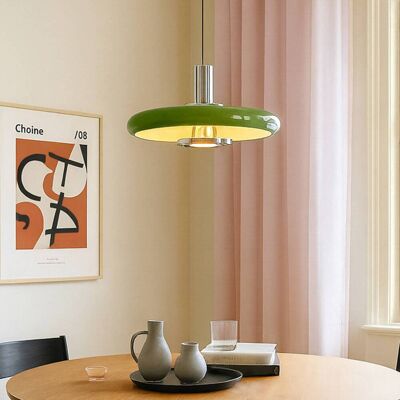 Lindby Branford lógó világítás, retro, Ø 35 cm, zöld, fém, dimmelhető, Zöld, Nappali / Étkező, fém, Vintage Lindby Branford lógó világítás, retro, Ø 35 cm, zöld, fém, dimmelhető, Zöld, Nappali / Étkező, fém, Vintage