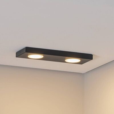Sigma Hero mennyezeti lámpa, 12 x 35 cm, 2 izzós, fekete, fém, GX53, dimmelhető, Fekete, Folyosó, fém Sigma Hero mennyezeti lámpa, 12 x 35 cm, 2 izzós, fekete, fém, GX53, dimmelhető, Fekete, Folyosó, fém