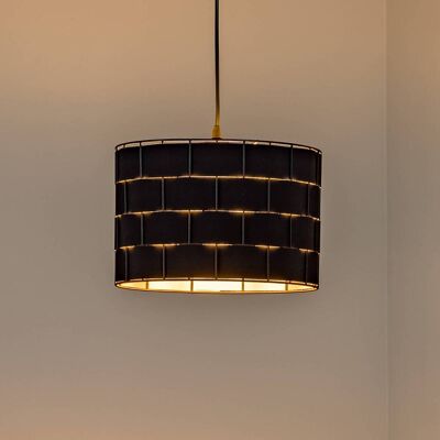 HELAM Atlanta függőlámpa, fekete, Ø 30 cm, textil, E27, dimmelhető, Fekete, Nappali / Étkező, Textil / szövet / selyem HELAM Atlanta függőlámpa, fekete, Ø 30 cm, textil, E27, dimmelhető, Fekete, Nappali / Étkező, Textil / szövet / selyem