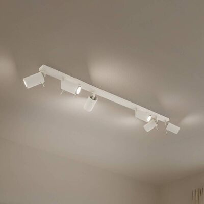 SOLLUX LIGHTING Gyűrűs mennyezeti spotlámpa, bézs, 117 cm hosszú, acél, 6 lámpás., dimmelhető, Krém / borostyánsárga, Nappali / Étkező, fém, Modern SOLLUX LIGHTING Gyűrűs mennyezeti spotlámpa, bézs, 117 cm hosszú, acél, 6 lámpás., dimmelhető, Krém / borostyánsárga, Nappali / Étkező, fém, Modern