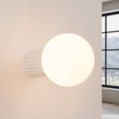 SOLLUX LIGHTING ORBI fali világítás, bézs, üveg/fém, Ø 12 cm, IP44, G9, dimmelhető, Krém / borostyánsárga, Fürdőszoba, Alumínium SOLLUX LIGHTING ORBI fali világítás, bézs, üveg/fém, Ø 12 cm, IP44, G9, dimmelhető, Krém / borostyánsárga, Fürdőszoba, Alumínium