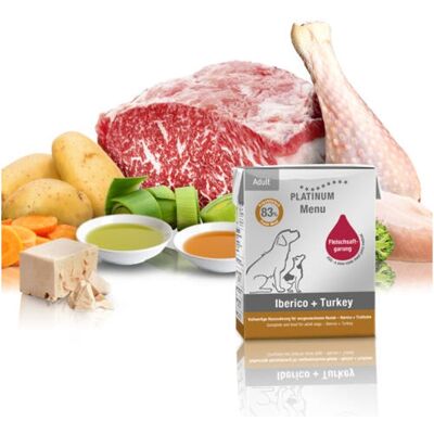 Platinum Menu Iberico + Turkey nedves kutyatáp 375g Platinum Menu Iberico + Turkey nedves kutyatáp 375g