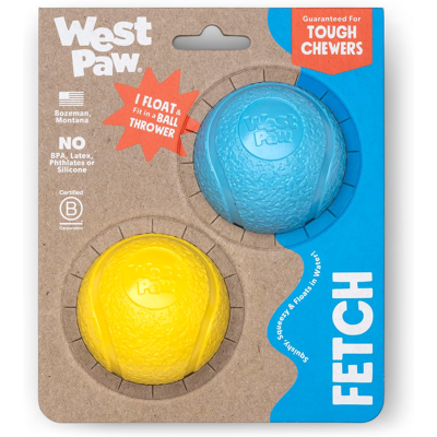 West Paw Boundr Üreges Labda Kutyáknak Sárga-kék S-M 2db West Paw Boundr Üreges Labda Kutyáknak Sárga-kék S-M 2db