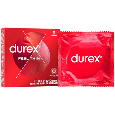 Durex Feel Thin - élethű érzés óvszer (3 db) Durex Feel Thin - élethű érzés óvszer (3 db)