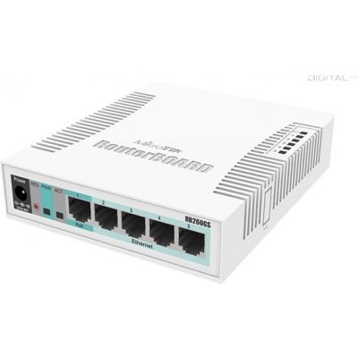MikroTik RB260GSP/CSS106-1G-4P-1S 5xGbE LAN 1xGbE SFP port PoE switch MikroTik RB260GSP/CSS106-1G-4P-1S 5xGbE LAN 1xGbE SFP port PoE switch
