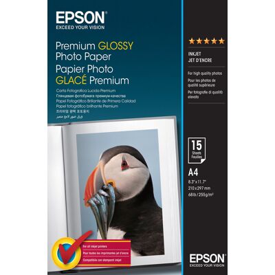 Epson prémium fényes fotópapír (A4, 15 lap, 255g) Epson prémium fényes fotópapír (A4, 15 lap, 255g)