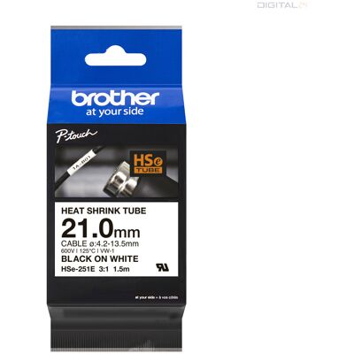 Brother HSe-251E 21 mm széles 1,5 méter hosszú szalagkazetta Brother HSe-251E 21 mm széles 1,5 méter hosszú szalagkazetta
