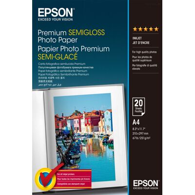 Epson prémium félfényes fotópapír (A4, 20 lap, 251g) Epson prémium félfényes fotópapír (A4, 20 lap, 251g)