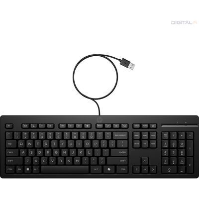HP 125 vezetékes billentyűzet HU, Vezetékes USB Type-A, fekete HP 125 vezetékes billentyűzet HU, Vezetékes USB Type-A, fekete