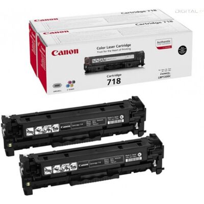 Canon CRG718 Toner Black 2 x 3.400 oldal kapacitás Canon CRG718 Toner Black 2 x 3.400 oldal kapacitás