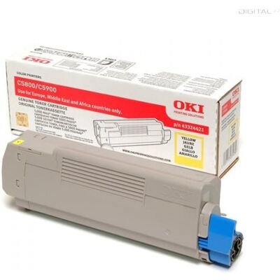 Oki C5800,5900 Toner Sárga 5000 oldalra Oki C5800,5900 Toner Sárga 5000 oldalra