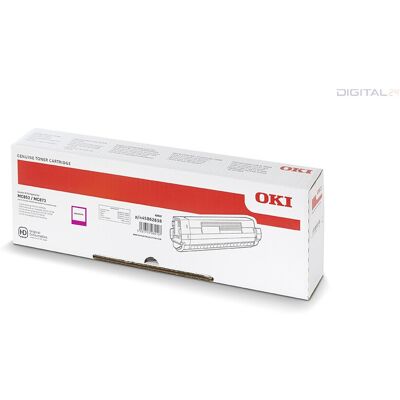 Oki MC853,MC873 Toner Magenta 7300 oldalra Oki MC853,MC873 Toner Magenta 7300 oldalra