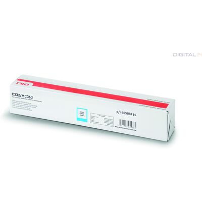 Oki C332/MC363 Toner Cián 1500 oldalra Oki C332/MC363 Toner Cián 1500 oldalra