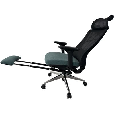 Aarven Fekete/kék, 4D kartámlás, deréktámlás, kihúzható lábtámlás, Irodai forgószék Aarven Fekete/kék, 4D kartámlás, deréktámlás, kihúzható lábtámlás, Irodai forgószék