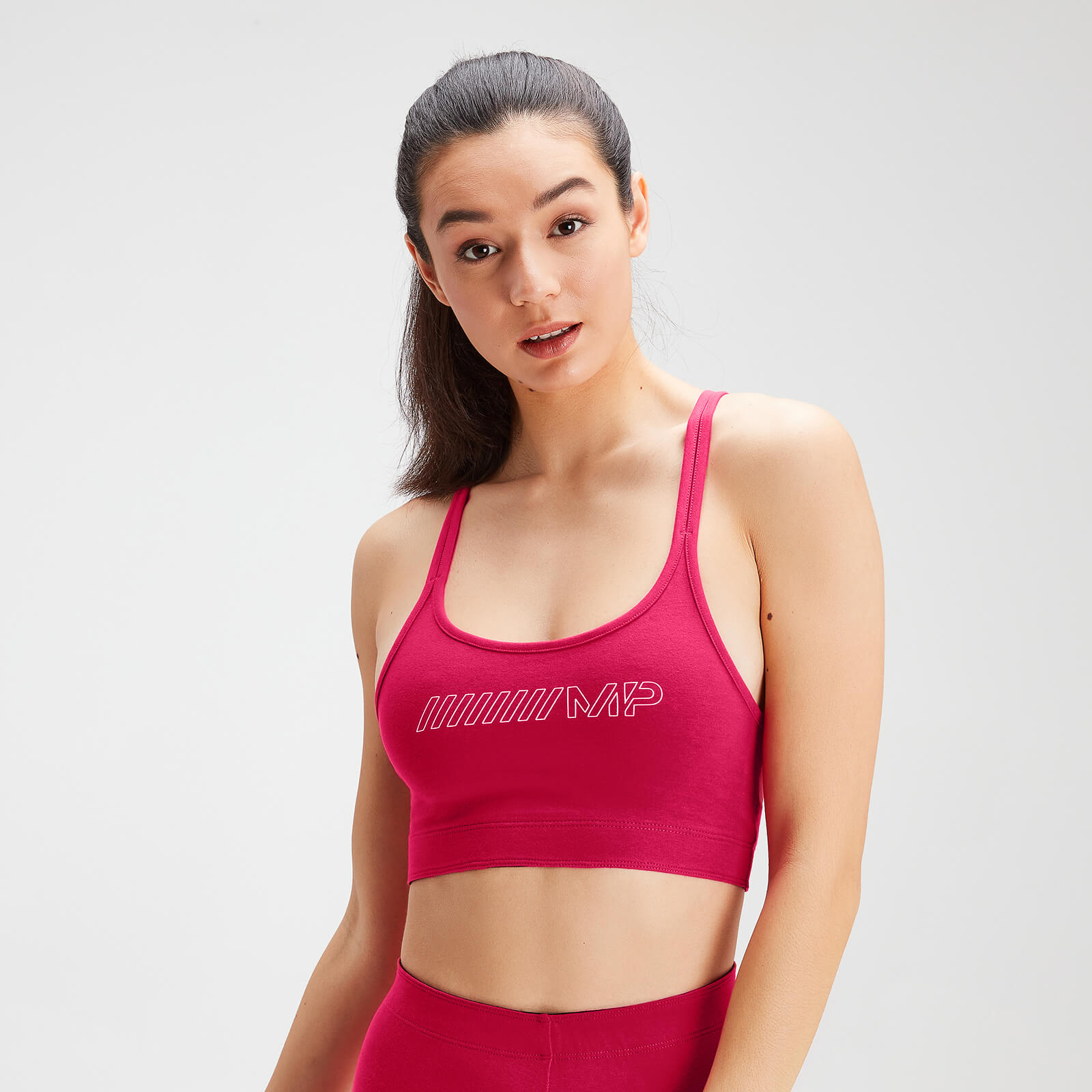 MP Women's Outline Graphic Bra - Virtual Pink - XXS