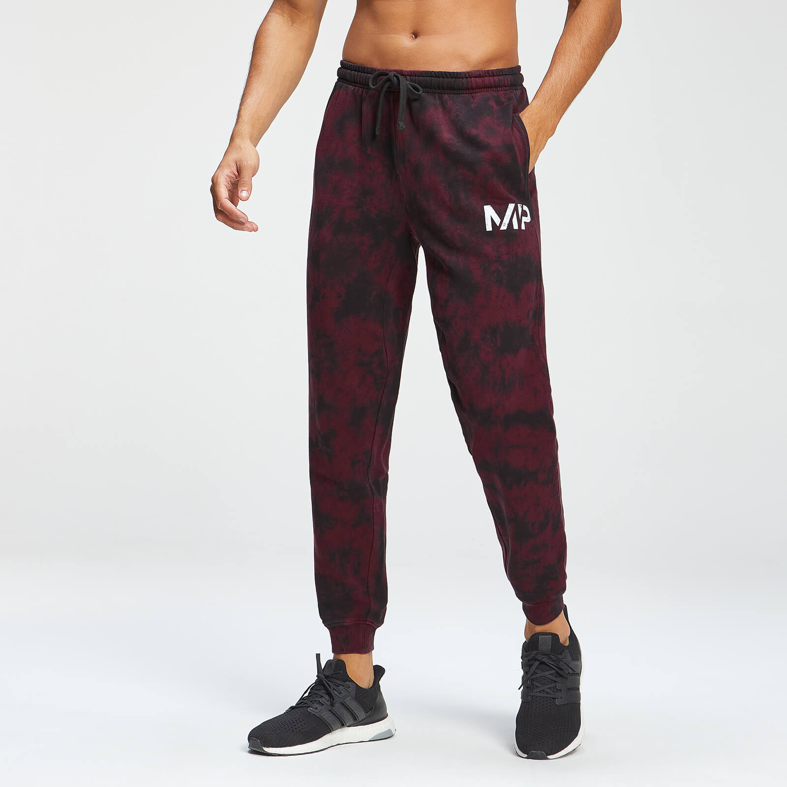 MP Men's Adapt Tie Dye Joggers - Black/Merlot - S