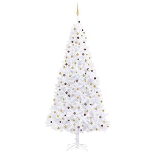 vidaXL Artificial Christmas Tree with LEDs&Ball Set LEDs 300 cm White