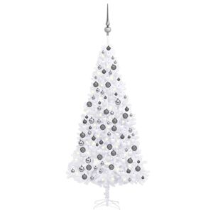 vidaXL Artificial Christmas Tree with LEDs&Ball Set LEDs 300 cm White