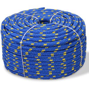 vidaXL Marine Rope Polypropylene 12mm 50m Blue Weatherproof Lifting Swing