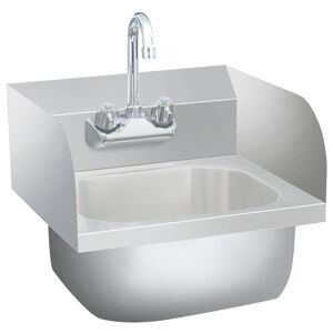vidaXL Commercial Hand Wash Sink with Faucet Stainless Steel