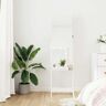 vidaXL Mirror Jewellery Cabinet Free Standing White 42x38x152 cm