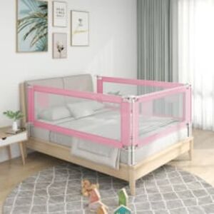 vidaXL Toddler Safety Bed Rail Pink 140x25 cm Fabric