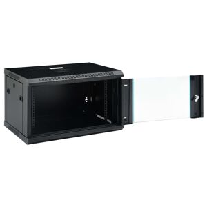 vidaXL 6U Wall Mounted Network Cabinet 19 IP20 600x450x375 mm