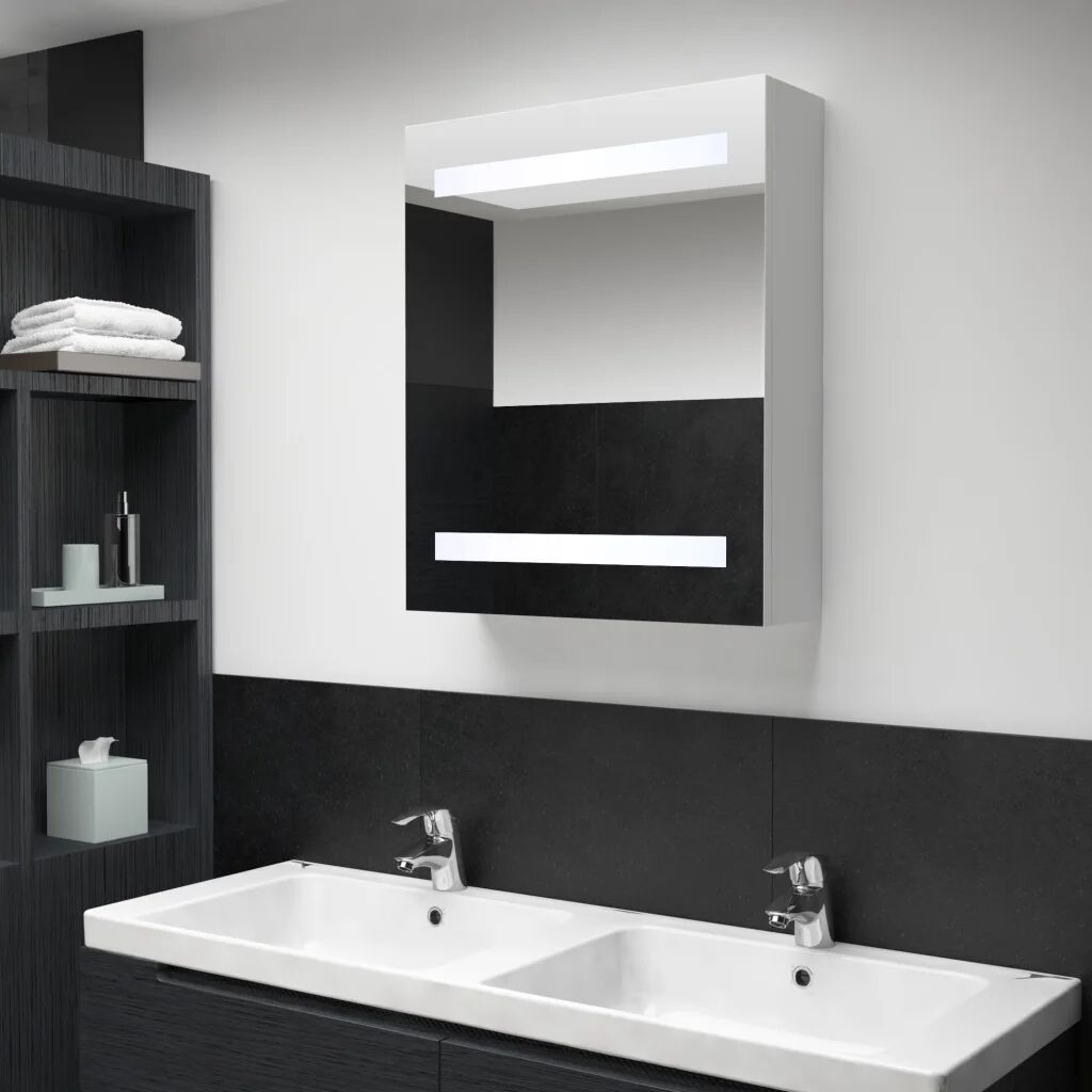 vidaXL LED Bathroom Mirror Cabinet 50x13.5x60 cm