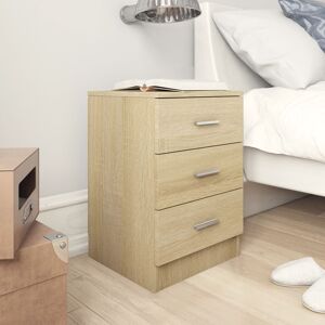 vidaXL Bedside Cabinets 2 pcs Sonoma Oak 38x35x56 cm Engineered Wood