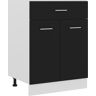 vidaXL Drawer Bottom Cabinet Black 60x46x81.5 cm Engineered Wood