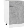 vidaXL Drawer Bottom Cabinet Concrete Grey 50x46x81.5 cm Engineered Wood