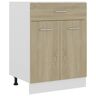 vidaXL Drawer Bottom Cabinet Sonoma Oak 60x46x81.5 cm Engineered Wood