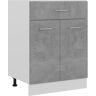 vidaXL Drawer Bottom Cabinet Concrete Grey 60x46x81.5 cm Engineered Wood