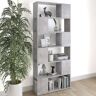 vidaXL Book Cabinet Room Divider Concrete Grey 80x24x186 cm Engineered Wood