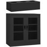 vidaXL Office Cabinet with Planter Box Anthracite 90x40x113 cm Steel