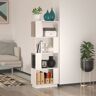 vidaXL Book Cabinet/Room Divider White 51x25x132 cm Solid Wood Pine