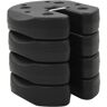 vidaXL Gazebo Weight Plates 4 pcs Black 220x50 mm Concrete