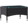 vidaXL Coffee Table Black 60x40x36 cm Poly Rattan