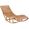 vidaXL Rocking Sunlounger Solid Teak Wood