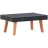 vidaXL Garden Coffee Table Poly Rattan Black