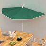 vidaXL Garden Half Parasol with Pole 180x90 cm Green