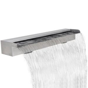 vidaXL Rectangular Waterfall Pool Fountain Stainless Steel 90 cm