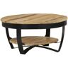 vidaXL Coffee Table Solid Rough Mango Wood 65x32 cm