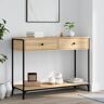 vidaXL Console Table Sonoma Oak 100x34.5x75 cm Engineered Wood