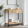 vidaXL Console Table Sonoma Oak 75x34.5x75 cm Engineered Wood