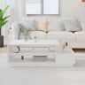 vidaXL Coffee Table White 120x50x40.5 cm Solid Wood Pine